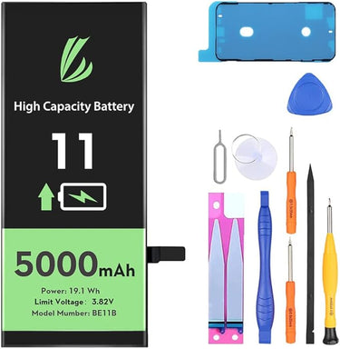 LL TRADER Batería para iPhone 11, batería de iones de litio de alta capacidad de 5000 mAh y herramientas de reparación
